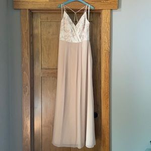Hayley Paige Champagne Bridesmaid Dress